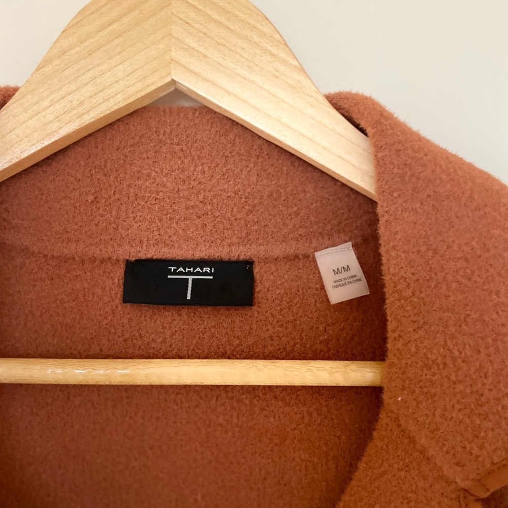 Tahari Rust Button-Front Blazer - image 2